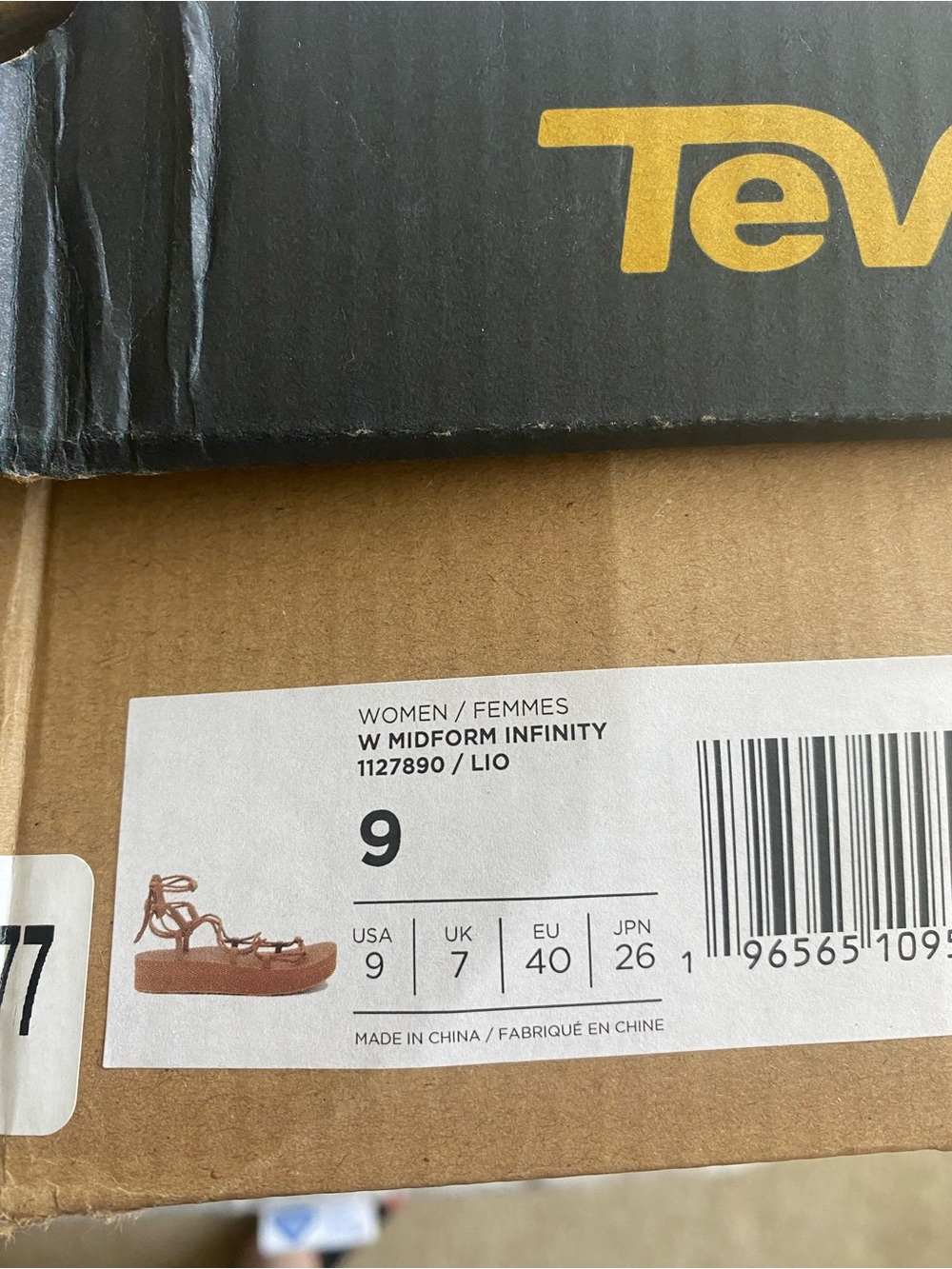 Teva Women's NWT Midform Infinity Sandals Lion Brown Size 9 - Picture 8 of 8